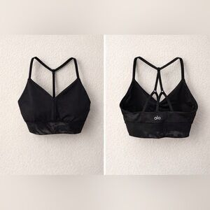 ALO Yoga Black Strappy Sports Bra